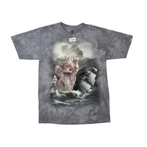 NWT The Mountain KraKitten Funny Graphic Tshirt sz L Pirate Ship Cat Person Gift